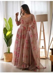 Festive Wear Anarkali Gown With Duppatta