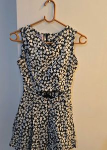 Floral Cut-Out Mini Dress