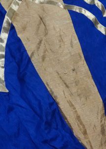 Elegant Blue &amp; Gold Ethnic Gown