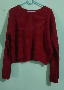 Forever 21 Chunky Knit Red Sweater