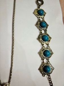 Turquoise Oxidised Jewellery Set