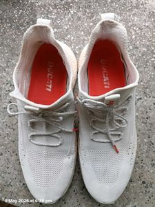 Stylish White Ducati Sneakers
