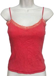 Coral Lace Trim Cami Tank Top