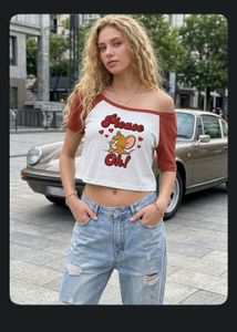 Jerry Graphic One Shoulder Top
