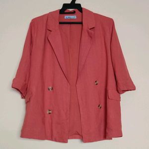 Coral Double Breasted Blazer