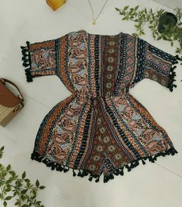 Boho Print Romper with Tassels✨💐🍂😚