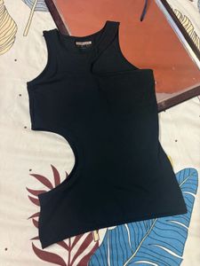 Black Cut-Out Tank Top
