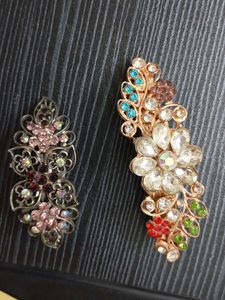 Elegant Rhinestone Hair Clips Set