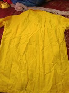 Men's Yellow Button-Up Shirt