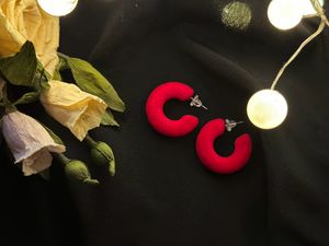 Red Stud Earrings
