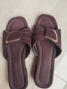 Chic Brown Slip-On Sandals