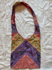 Embroidered Multicolour Sling Bag