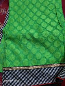 Green Colour Chanderi Saree