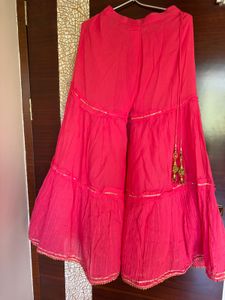 Beautiful Mul Cotton Pink Kurta Set with Garara