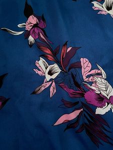 Floral Deep Blue Sleeveless Dress