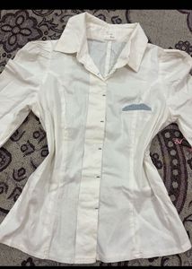 Classic White Button-Up Blouse
