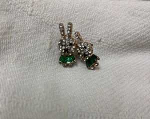 Rhinestone Cute Bunny Earrings