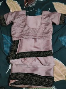 Simple Border Look Saree With Blouse