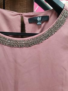 Elegant Embellished Neckline Dress