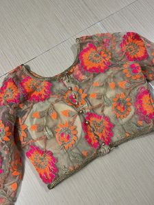 Embroidered Floral Blouse &amp; duppata