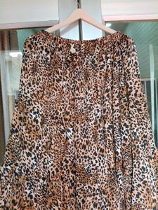 Leopard Print Tiered Maxi Skirt