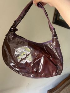Ferragamo patent leather shoulder bag