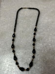 Elegant Black Beaded Necklace