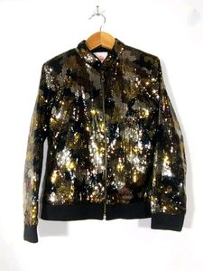 Blue Giraffe Multicolour Sequence Jacket (Girls)