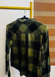 Checkered Long Sleeve Shirt dnmx trends tops