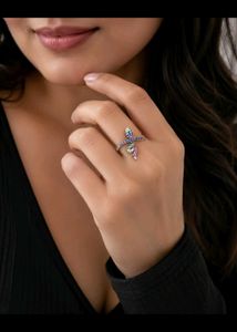 925 pure silver sparkling snake Ring # fixed price