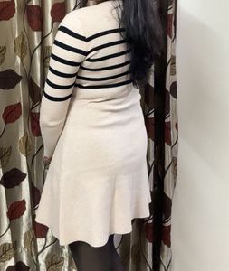 Chic Striped Knit Dress