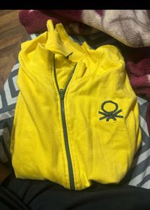 Benetton Yellow Zip-Up Jacket