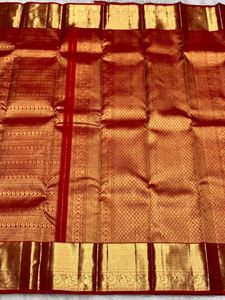 Elegant Red &amp; Gold Silk Saree