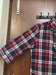 Red &amp; Blue Plaid Tunic Top