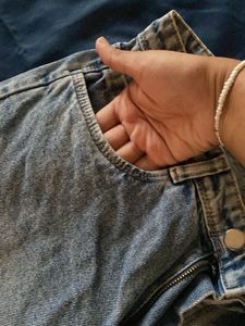 denim straight leg jeans