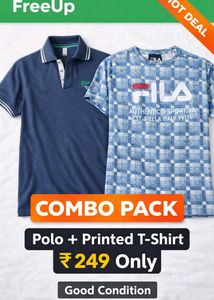 Men's Polo + Printed T-Shirt Combo