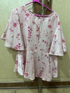 Floral Print Peplum Top