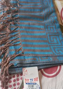 Blue Patterned Scarf