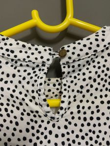 HERE &amp; NOW Chic Polka Dot Long Sleeve Top