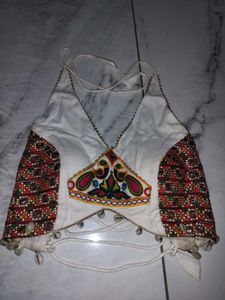 Boho Embroidered Crop Top