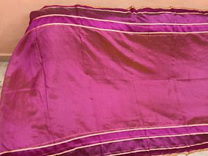Magenta &amp; Mustard Comb. Kota Doria Silk Saree