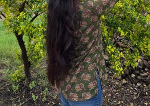 Elephant Print Cotton Top
