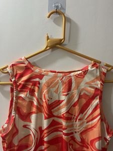 Chic Abstract Print Sleeveless Crop Top