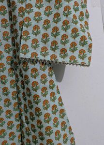 Mint Green Floral Printed Kurti | Size 38 | Brand