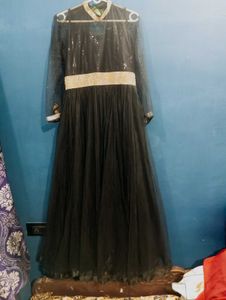 Elegant Black Sequined Gown