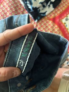 High waist denim skirt