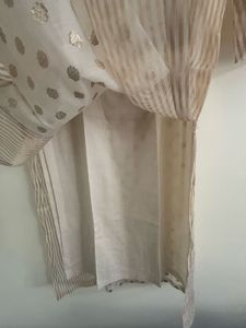 Elegant White Kurta with Foil Print