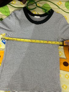 Classic black and white Striped  Top