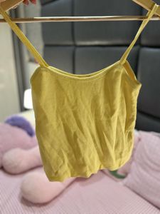 Yellow Spaghetti Strap Top NEVER WORN