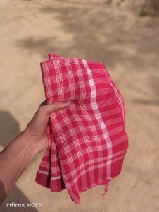 Pack Of 5 Red Checked Handloom Cotton Gamcha